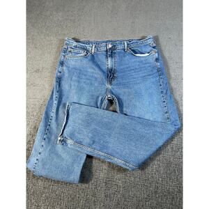 Men's Levi Strauss & Co 505 40x32 waterless blue jeans straight leg